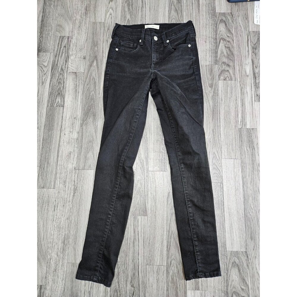 Gapโ 1969 Jeans Womens 26R Black True Skinny Stretch Denim 5 Pocket Mid Rise